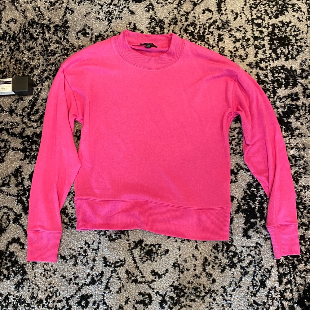 J Crew crew-neck hot pink sweater XS